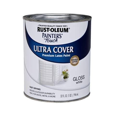 Rust Oleum Ultra Cover Quart Gloss White Tools Painting And Supplies