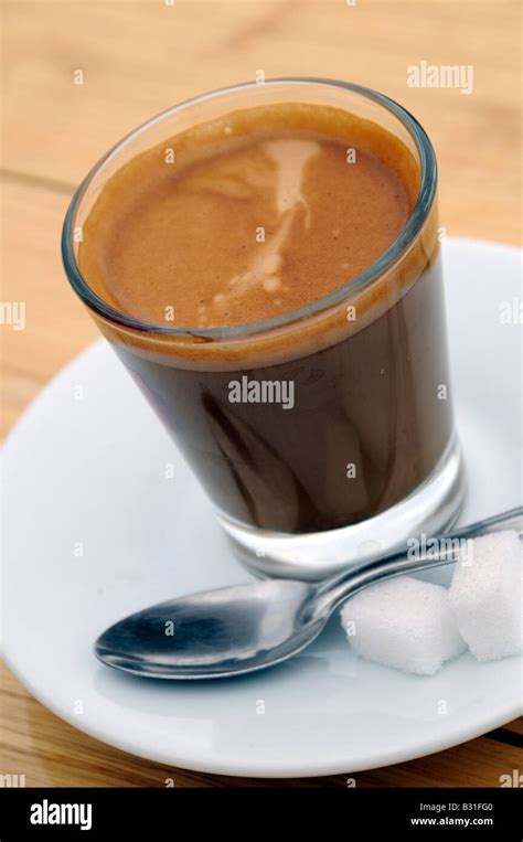 espresso macchiato coffee stock photo alamy