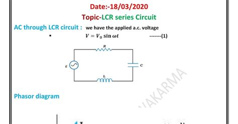 In A Series Lcr Circuit R 200