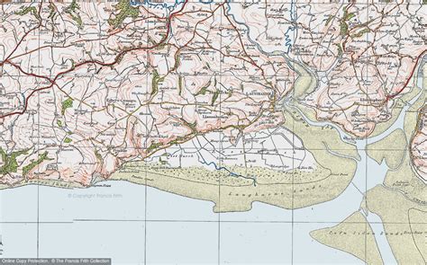 Old Maps Of Laugharne Burrows Dyfed Francis Frith