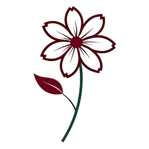 Chocolate cosmos flower line art vector | Premium Vector