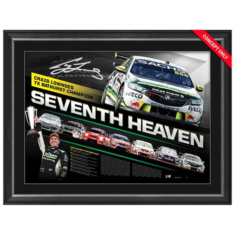 Craig Lowndes Signed Bathurst Seventh Heaven Official Triple Eight P