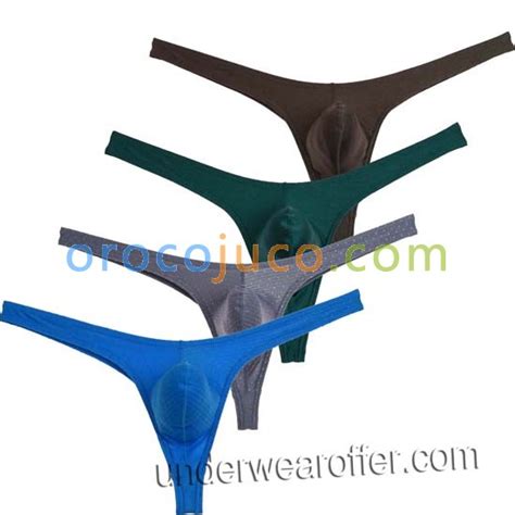 Fashion Mens Shiny Classic Fit Bulge Pouch Thong Underwear Bikini Pants G String Tangas Size M L