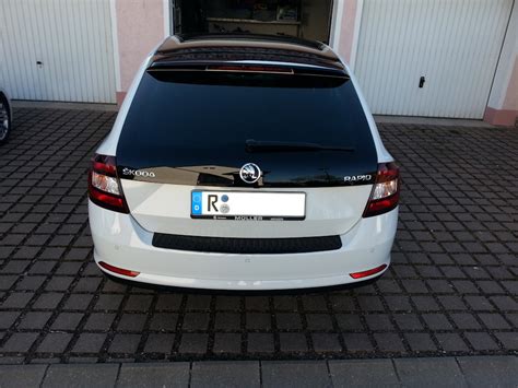 #5. Зашитная накладка на задний бампер — Skoda Rapid Spaceback, 1,2 л ...