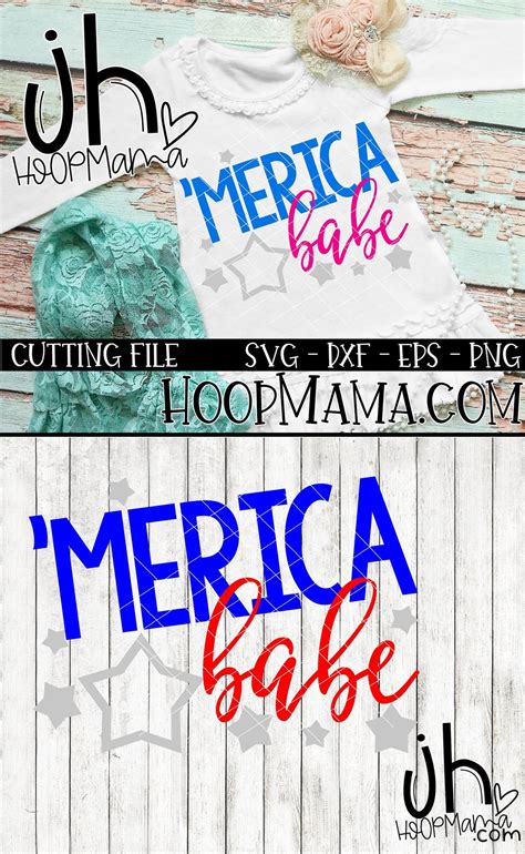 Merica Babe SVG DXF Eps And Png Files For Cutting Machines Etsy