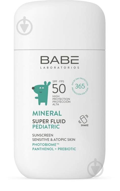 ᐉ Флюїд BABE Laboratorios дитячий з фізичними фільтрами SPF 50 50 мл Краща ціна в Києві