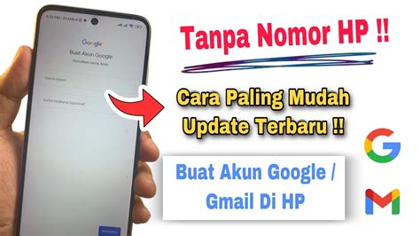 Cara Membuat Akun Google Tanpa Verifikasi Nomor Hp Youtube