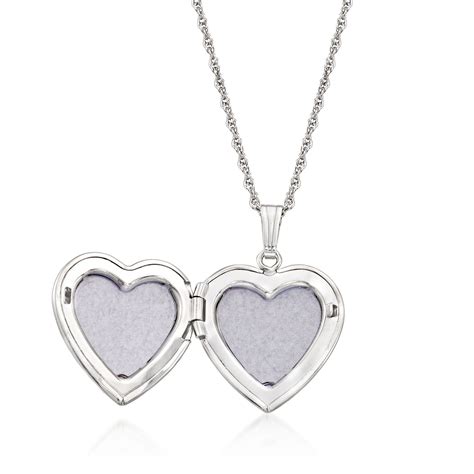 sterling silver personalized heart locket necklace engraved heart