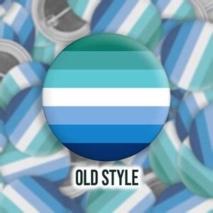 MLM Gay Male Pride Flag Button Set LGBTQ Pinback Button Older Style