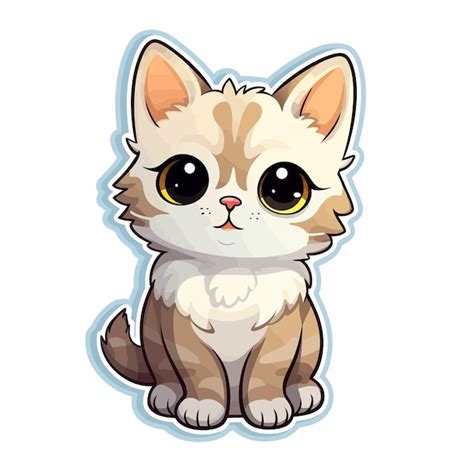 Desenho animado de gato fofo | Vetor Premium