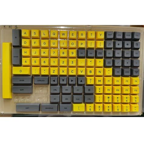 XDA Profile PBT Keycaps Set 104 Keycaps MUSTARD GREY Vibe Gaming