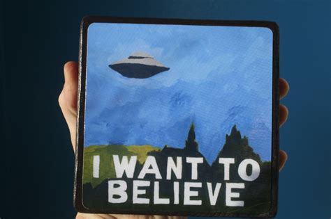 4 X 4 I Want to Believe Poster painting print on wood | Peter’s Square