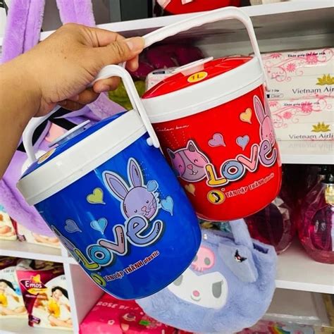 Bình đựng nước mini Lít thùng đá mini hot trend đựng trà sữa cà phê siêu cưng Shopee Việt Nam