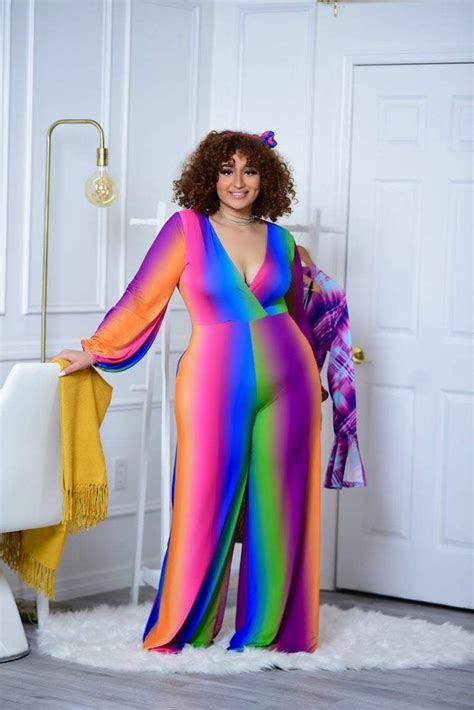 Rainbow Jumpsuit Long Jumpsuits How To Wear Stretch Jumpsuit