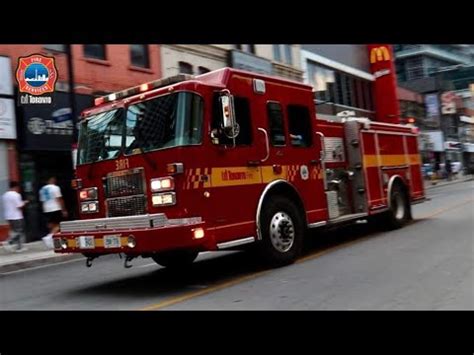 Responding Toronto Fire Pumper Lights Sirens Youtube