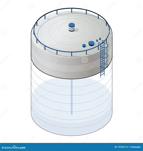 Underground Water Reservoir Isometric Building Info Graphic