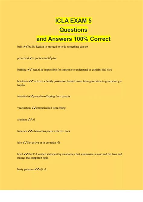 Icla Exam 5 Questions And Answers 100 Correct Icla Stuvia Us