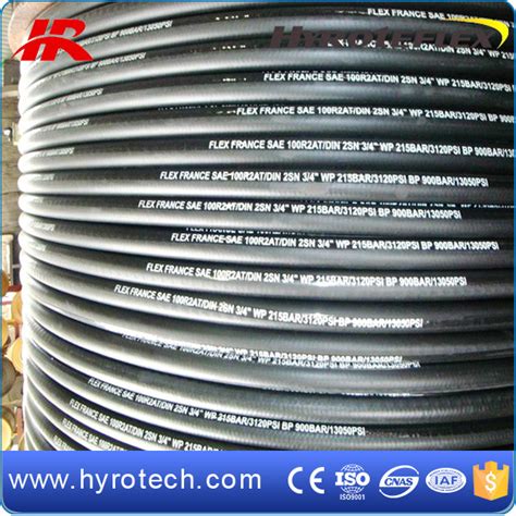 Two High Tensile Steel Wire Braided Hydraulic Hose With ISO 9001