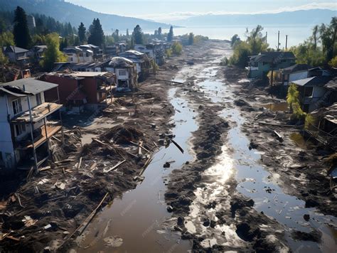 Las devastadoras consecuencias de un huracán y un tsunami en un pueblo