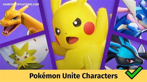 All Pokémon Unite Characters - Game Specifications