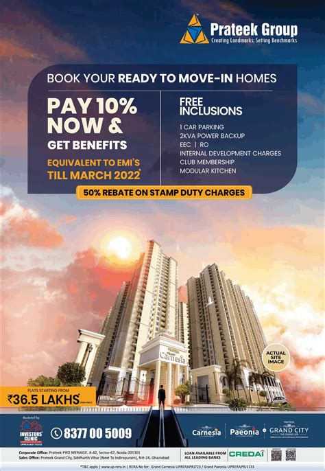 Prateek Group Book Your Ready To Move In Homes Ad Advert Gallery