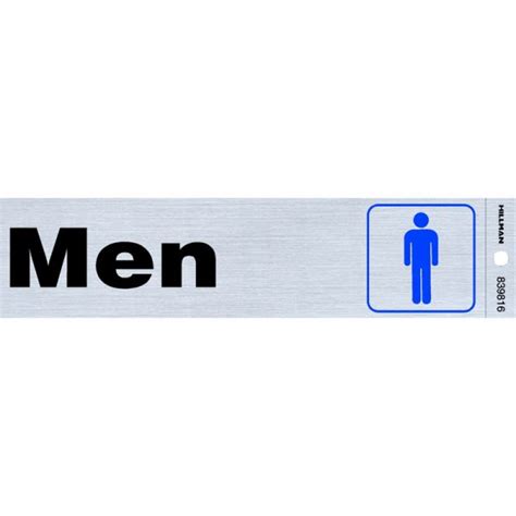 Hillman English Silver Restroom Decal 2 In H X 8 In W Paintplace