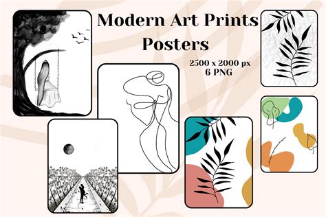 Modern Art Prints Posters | Decorative Illustrations ~ Creative Market