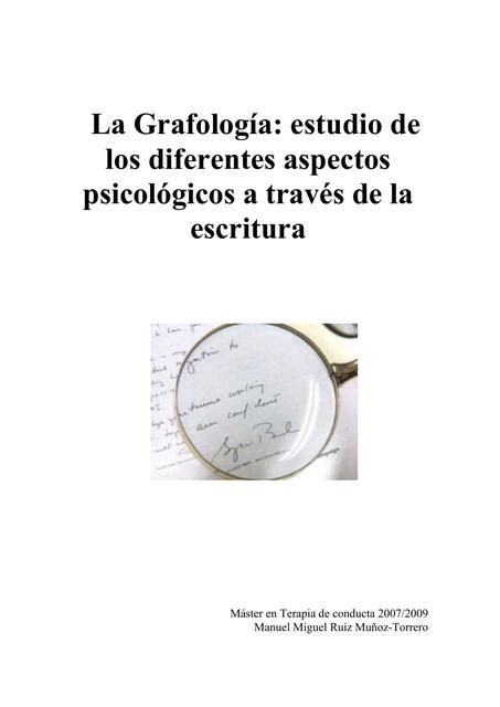 Grafología Básica Marco Antonio Leon Mina Udocz