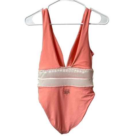 Tularosa Swim Tularosa Hot Apricot Evia Semisheer Waist Pom Pom