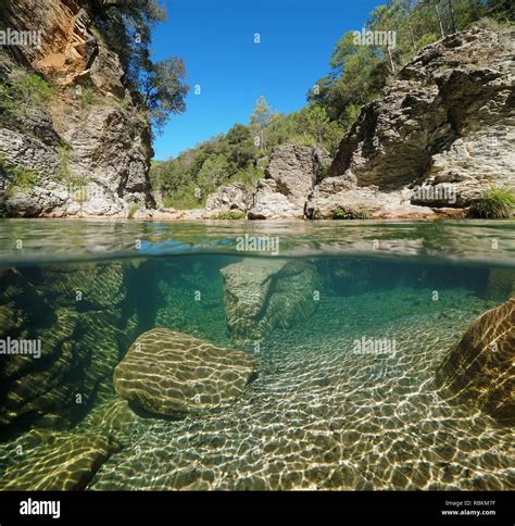 Split Shot Above Below Water High Resolution Stock Photography And