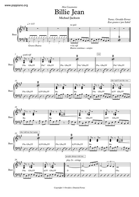 ★Michael Jackson - Billie Jean ピアノ譜pdf- 香港ポップピアノ協会 無料PDF楽譜ダウンロード gakufu