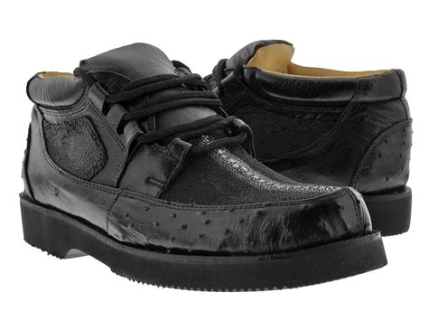 Mens El Presidente Black Exotic Genuine Stingray Casual Dress Tennis