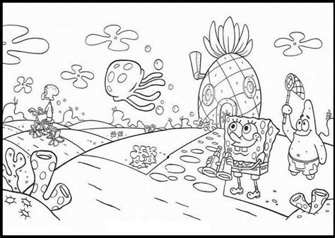Spongebob Bikini Bottom Coloring Pages