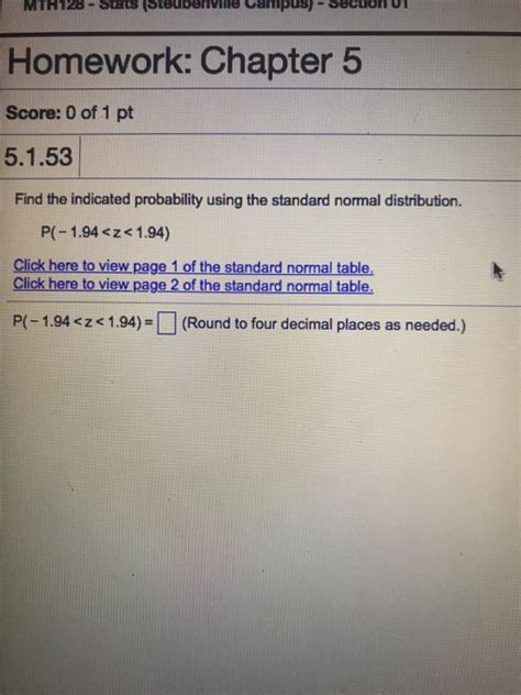 Solved Homework: Chapter 5 Score: 0 of 1 pt 5.1.53 Find the | Chegg.com 