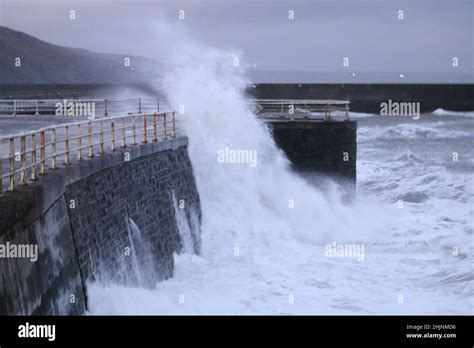 Aberystwyth Wales UK Weather 31st January 2022 In The Aftermath Of