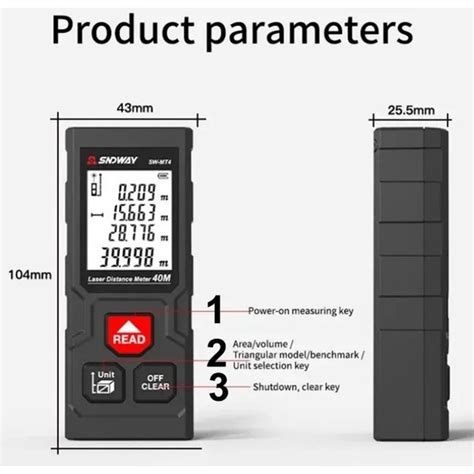 Sndway Lazer Mesafe Ölçer Sw-Mt4 - Lazer Metre - 40 Metre - Fiyatı