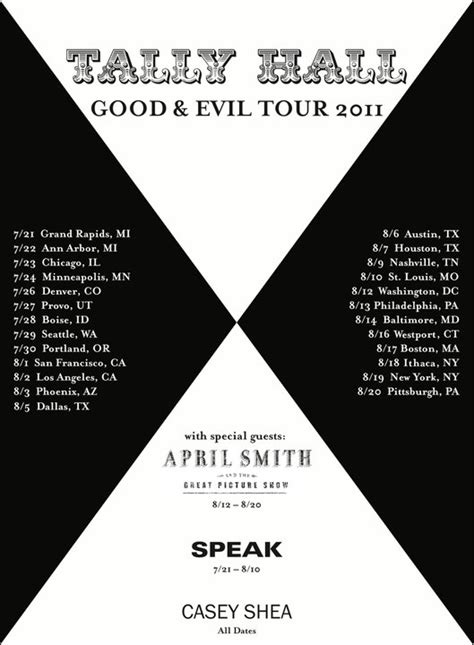 Good And Evil Tour Tally Hallmanac The Ultimate Tally Hall Wiki