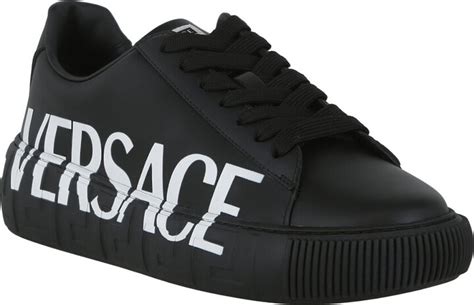 Versace Greca Logo Leather Sneaker Shopstyle