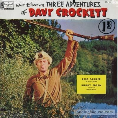 Parker Fess Buddy Ebsen Three Adventures Of Davy Crockett Rare