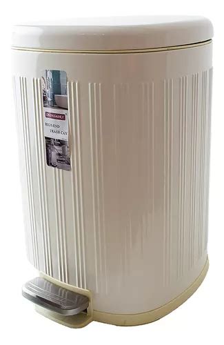 Lixeira De Pedal Litros Cesto Interno Design Retro Nude Parcelamento Sem Juros