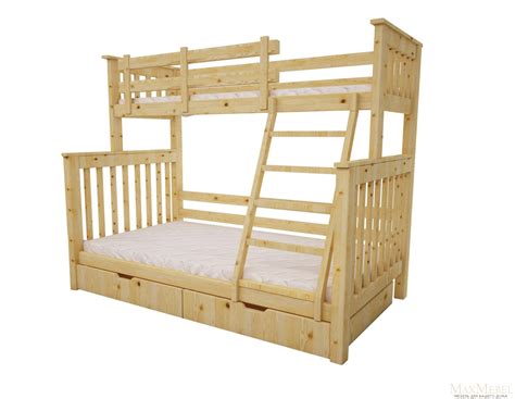 Двухярусная семейная кровать Скандинавия 120/80/200 купить недорого ...