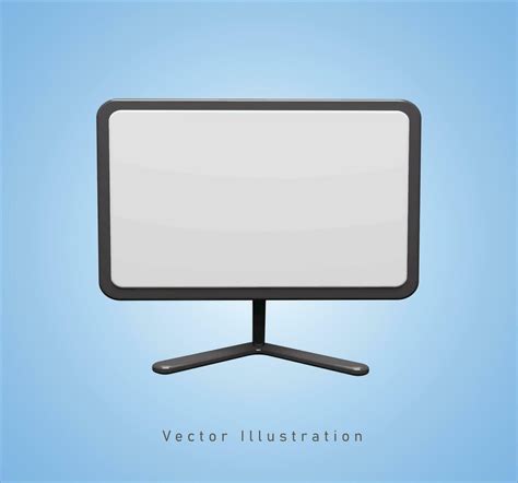 Blank Monitor In 3d Vector Illustration 28110346 Vector Art At Vecteezy