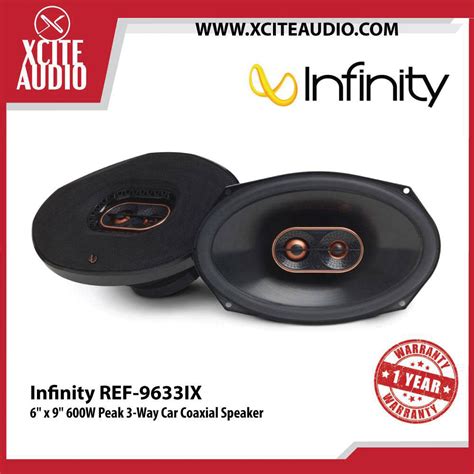 Infinity REF-9633IX 6" x 9" (152mm x 230mm) 600W Peak 3-Way Coaxial Ca ...