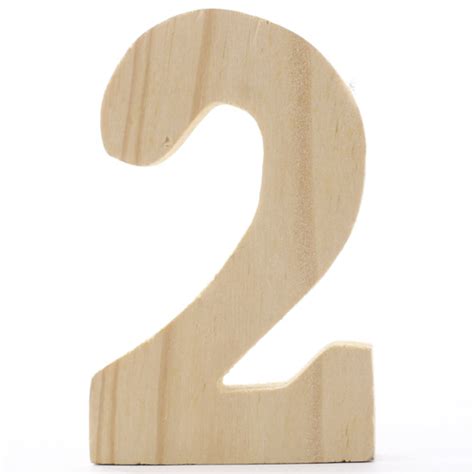 Standing Wooden Number 2 Word And Letter Cutouts Wood Crafts