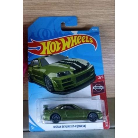 Jual Hot Wheels Nissan Skyline R Hijau Card Minus Sedikit Sesuai Gambar Shopee Indonesia