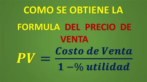 Precio De Venta Concepto Y Definici N