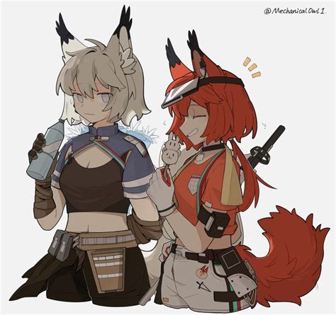Flametail Ashlock And Flametail Arknights Drawn By Mechanicalowl