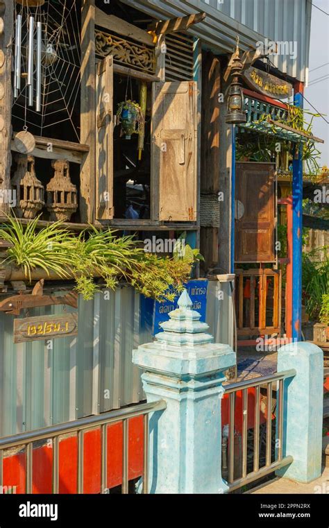 A Typical Home On Koh Kret Island Bangkok Thailand Stock Photo Alamy