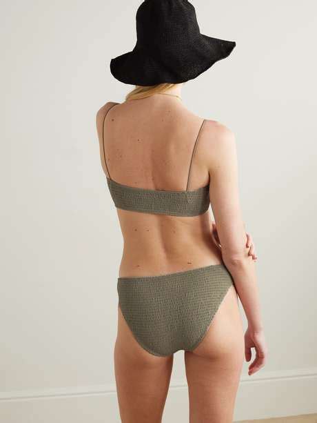 TOTEME Shirred Recycled Bikini Briefs NET A PORTER
