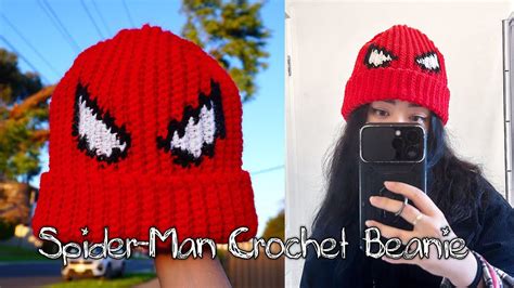 How To Crochet Spider Man Beanie Could Be Venom Too Beginner Tutorial